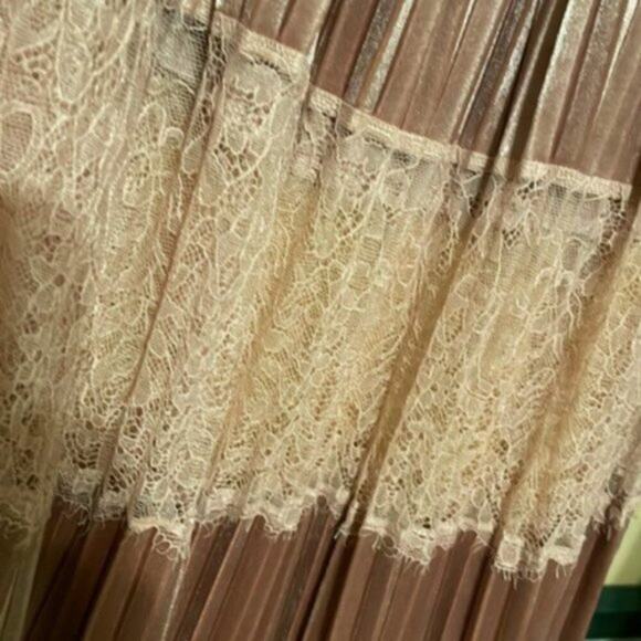 Blumarine Velvet and Lace blush pink maxi skirt size 6 - Picture 7 of 10